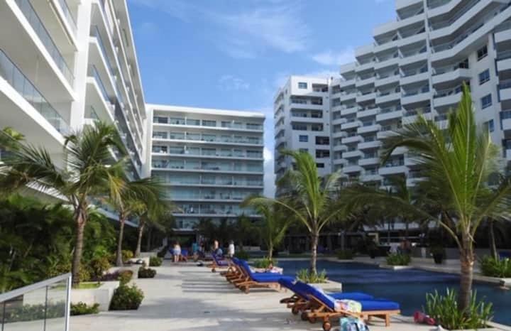 Hermoso Apartamento Con Todas Las Comodidades Acceso Directo A La Playa Morros Epic Sector La Boquilla Cumple Protocolos De Bioseguridad Cartagena Exterior foto