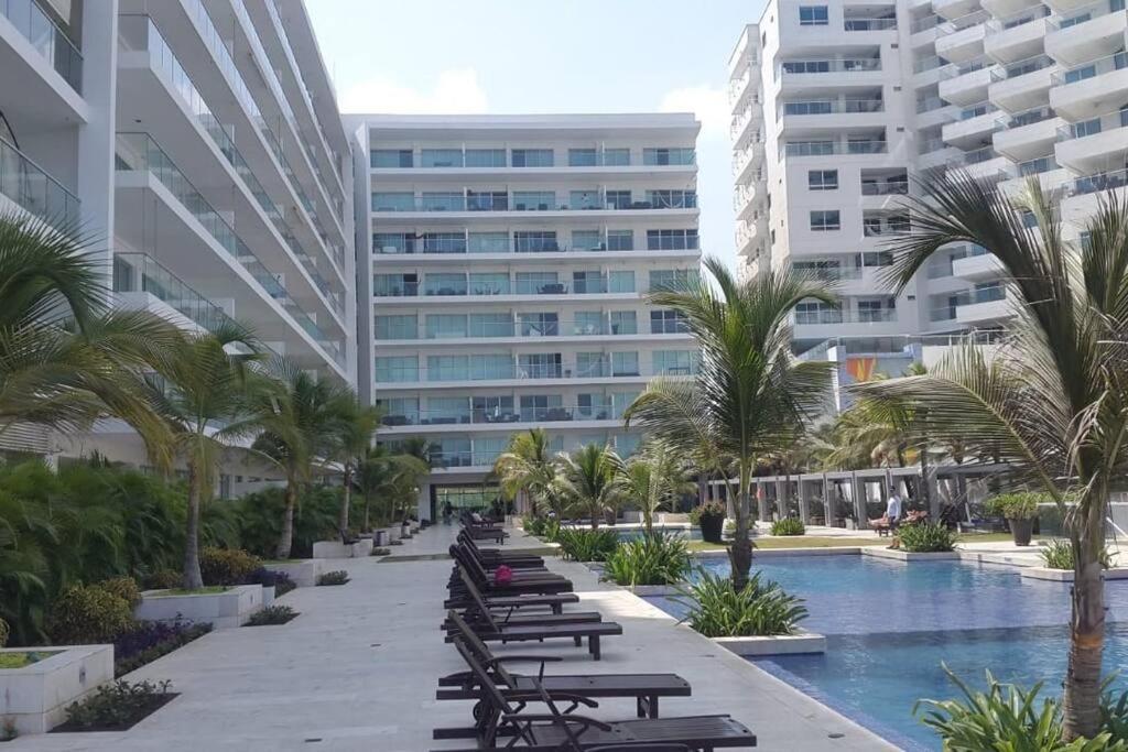 Hermoso Apartamento Con Todas Las Comodidades Acceso Directo A La Playa Morros Epic Sector La Boquilla Cumple Protocolos De Bioseguridad Cartagena Exterior foto