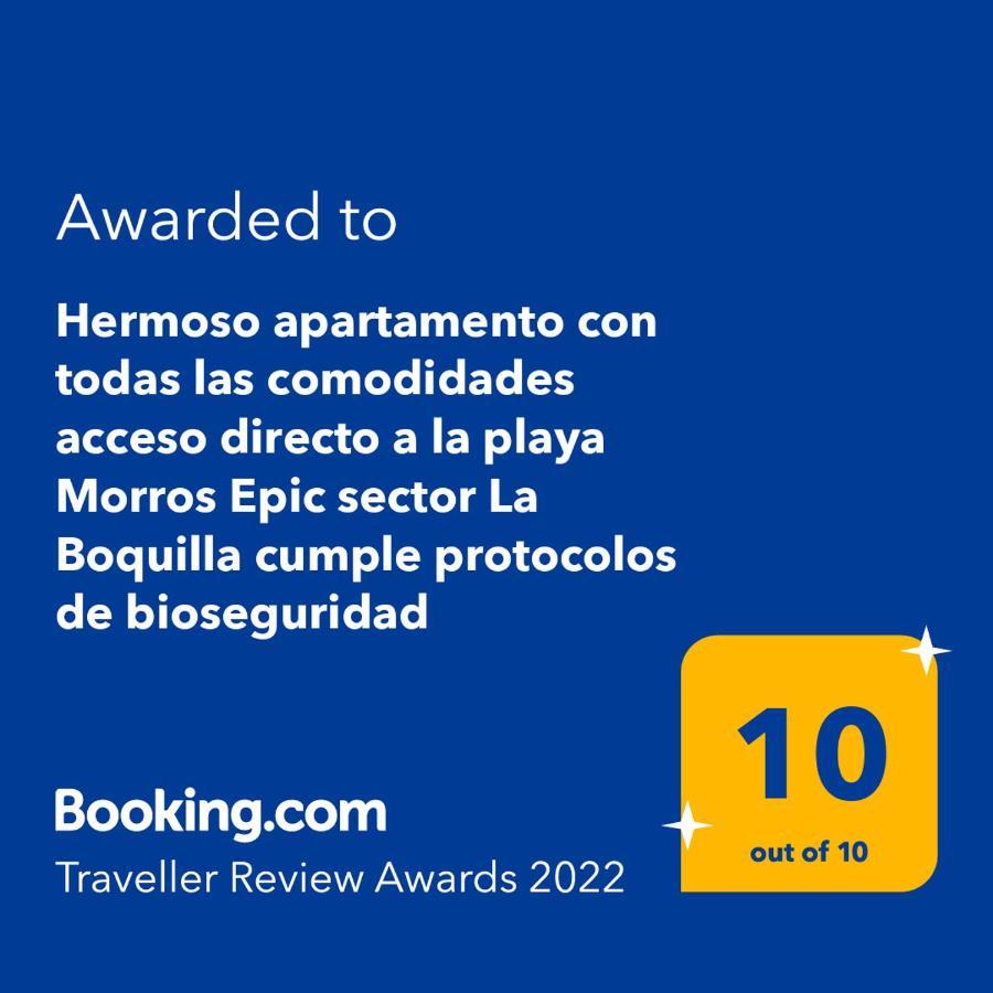Hermoso Apartamento Con Todas Las Comodidades Acceso Directo A La Playa Morros Epic Sector La Boquilla Cumple Protocolos De Bioseguridad Cartagena Exterior foto
