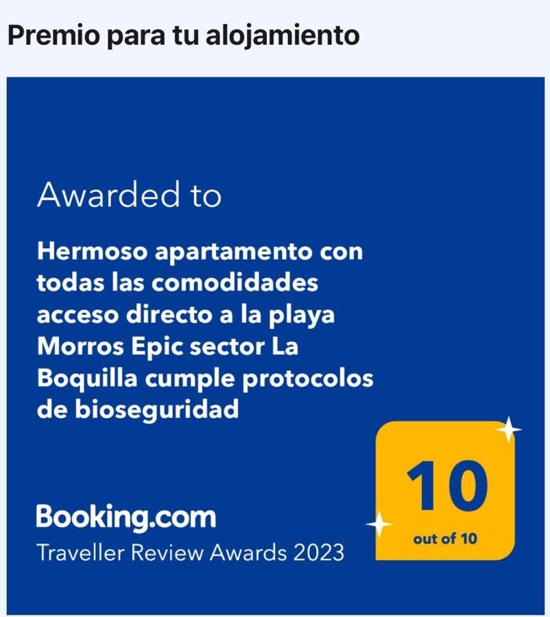 Hermoso Apartamento Con Todas Las Comodidades Acceso Directo A La Playa Morros Epic Sector La Boquilla Cumple Protocolos De Bioseguridad Cartagena Exterior foto